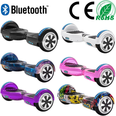 6.5 Inch Self-Balancing Scooters Cheap LED Electric Scooters Two Wheels Balance Skateboard Hoverboard Bluetooth+Remote Key+Bag