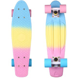 22" Cruiser Skateboard Mini Plastic Skate Board Retro Longboard Graphic Galaxy Starry Printed Skate Board