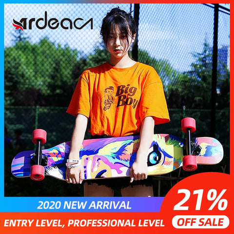 ARDEA long board four-wheel Russia maple MS406 46.5inch Beginnner higeway slide freestyle skateboard Aluminum alloy truck