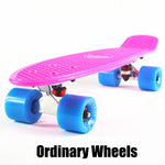 New Plastic mini cruiser skateboard small skateboarding single banana longboard adult children become warped road skate board