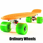 New Plastic mini cruiser skateboard small skateboarding single banana longboard adult children become warped road skate board