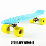 New Plastic mini cruiser skateboard small skateboarding single banana longboard adult children become warped road skate board