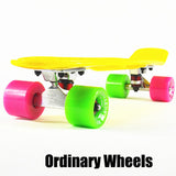 New Plastic mini cruiser skateboard small skateboarding single banana longboard adult children become warped road skate board