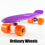 New Plastic mini cruiser skateboard small skateboarding single banana longboard adult children become warped road skate board