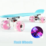 New Plastic mini cruiser skateboard small skateboarding single banana longboard adult children become warped road skate board