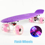 New Plastic mini cruiser skateboard small skateboarding single banana longboard adult children become warped road skate board