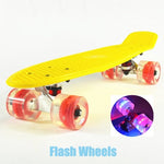 New Plastic mini cruiser skateboard small skateboarding single banana longboard adult children become warped road skate board