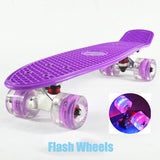 New Plastic mini cruiser skateboard small skateboarding single banana longboard adult children become warped road skate board