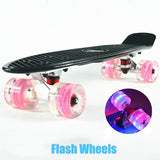 New Plastic mini cruiser skateboard small skateboarding single banana longboard adult children become warped road skate board