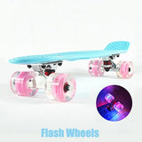 New Plastic mini cruiser skateboard small skateboarding single banana longboard adult children become warped road skate board