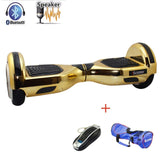 UL2722 hoverboard 6.5 inch bluetooth Chrome color Electric Skateboard steering-wheel Smart 2 wheel self Balance Standing scooter