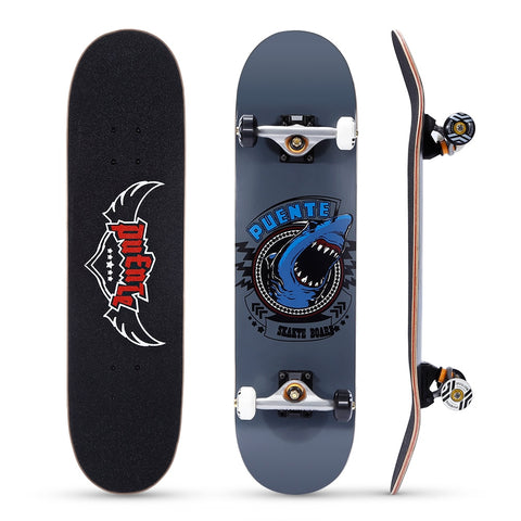 PUENTE 608 ABEC - 9 Adult Four-Wheel Skateboard Double Snubby Maple Skateboard 5 Inches Magnesium Aluminum Alloy Truck