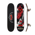 PUENTE 608 ABEC - 9 Adult Four-Wheel Skateboard Double Snubby Maple Skateboard 5 Inches Magnesium Aluminum Alloy Truck