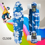 Colorful 22" Mini Skate Penny Board For Kids Plastic Fishboard Cruiser Completed Graphic Retro Banana Skateboard Patins