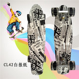 Colorful 22" Mini Skate Penny Board For Kids Plastic Fishboard Cruiser Completed Graphic Retro Banana Skateboard Patins