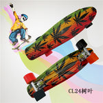 Colorful 22" Mini Skate Penny Board For Kids Plastic Fishboard Cruiser Completed Graphic Retro Banana Skateboard Patins