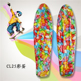 Colorful 22" Mini Skate Penny Board For Kids Plastic Fishboard Cruiser Completed Graphic Retro Banana Skateboard Patins