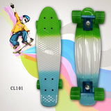 Colorful 22" Mini Skate Penny Board For Kids Plastic Fishboard Cruiser Completed Graphic Retro Banana Skateboard Patins