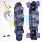 Colorful 22" Mini Skate Penny Board For Kids Plastic Fishboard Cruiser Completed Graphic Retro Banana Skateboard Patins