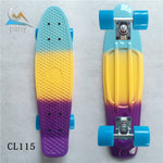 Colorful 22" Mini Skate Penny Board For Kids Plastic Fishboard Cruiser Completed Graphic Retro Banana Skateboard Patins