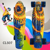 Colorful 22" Mini Skate Penny Board For Kids Plastic Fishboard Cruiser Completed Graphic Retro Banana Skateboard Patins