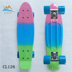 Colorful 22" Mini Skate Penny Board For Kids Plastic Fishboard Cruiser Completed Graphic Retro Banana Skateboard Patins