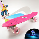 Colorful 22" Mini Skate Penny Board For Kids Plastic Fishboard Cruiser Completed Graphic Retro Banana Skateboard Patins