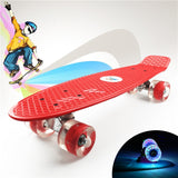 Colorful 22" Mini Skate Penny Board For Kids Plastic Fishboard Cruiser Completed Graphic Retro Banana Skateboard Patins