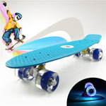 Colorful 22" Mini Skate Penny Board For Kids Plastic Fishboard Cruiser Completed Graphic Retro Banana Skateboard Patins