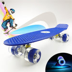 Colorful 22" Mini Skate Penny Board For Kids Plastic Fishboard Cruiser Completed Graphic Retro Banana Skateboard Patins