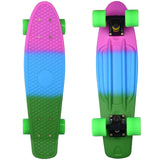 CHI YUAN 22 inch Skateboard Cruiser Board  Penny Board 22" X 6" Retro Longboard Skate Graphic Galaxy Complete Boy Girl Led Light